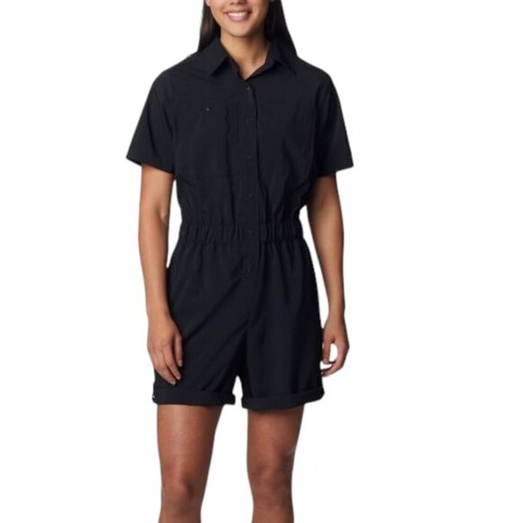 Columbia Womens Silver Ridge Utility Romper Black Size Large UPF 50 Outdoors - Picture 2 of 9